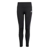 Adidas Girls Leggings JM3843 Black/Silver Metallic