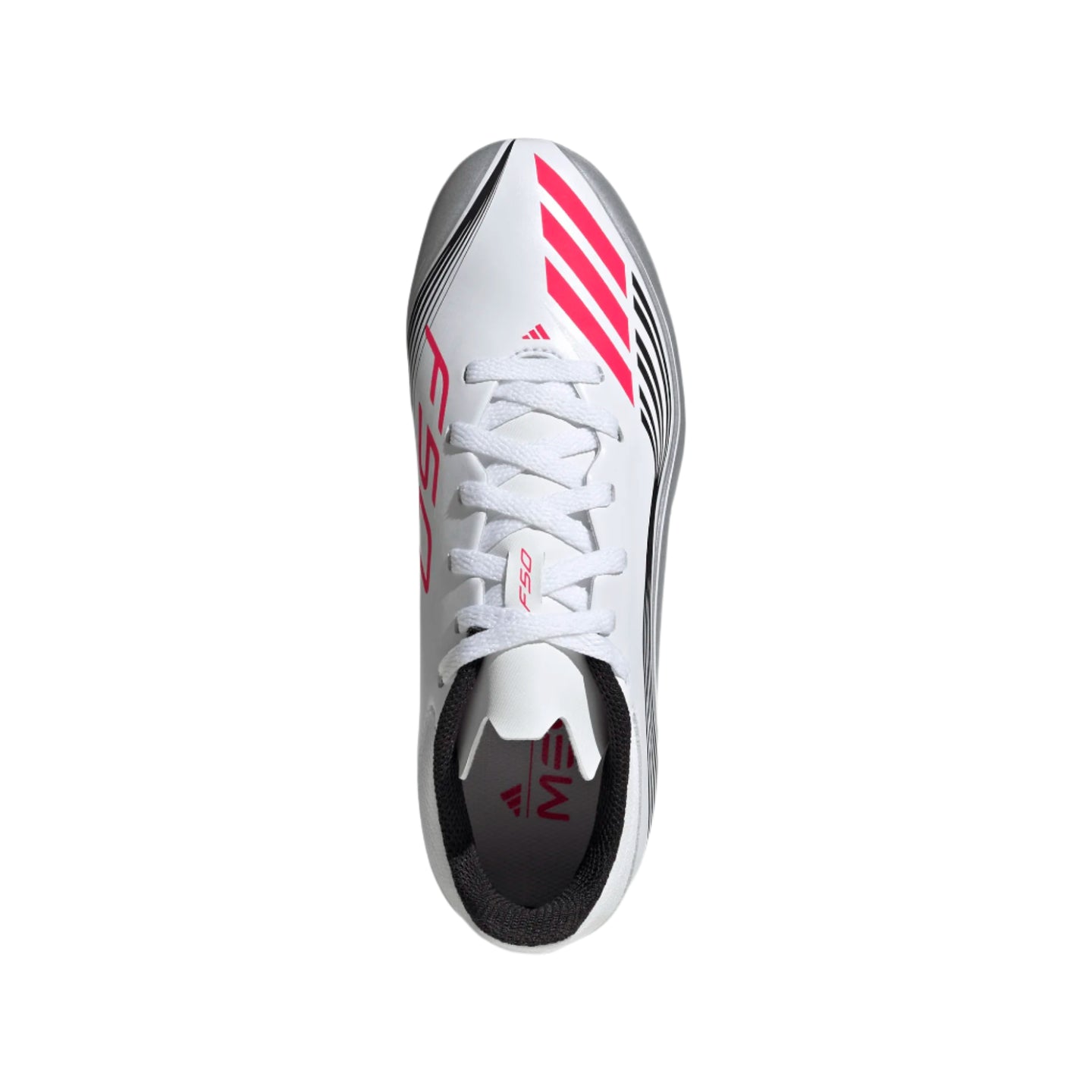 Adidas Junior Football Boot Messi League FG/MG Cloud White/Lucid Red/Silver Metallic