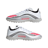 Adidas Junior Astro Turf F50 Messi League TF J White/Lucid Red/Silver