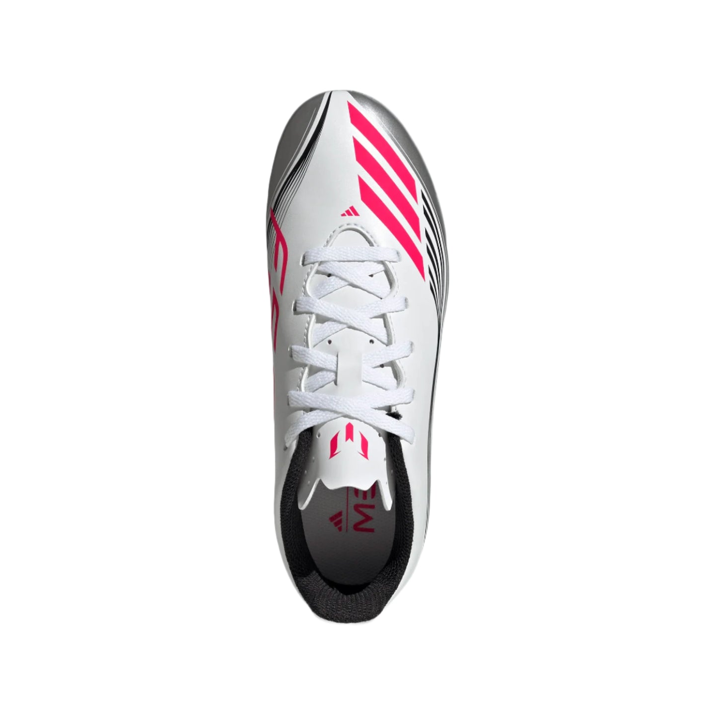 Adidas Junior Football Boot F50 Messi Club FG/MG Cloud White/Lucid Red/Silver Metallic