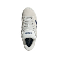 Adidas men's grey and white leather trainer