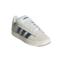 Adidas men's grey and white leather trainer