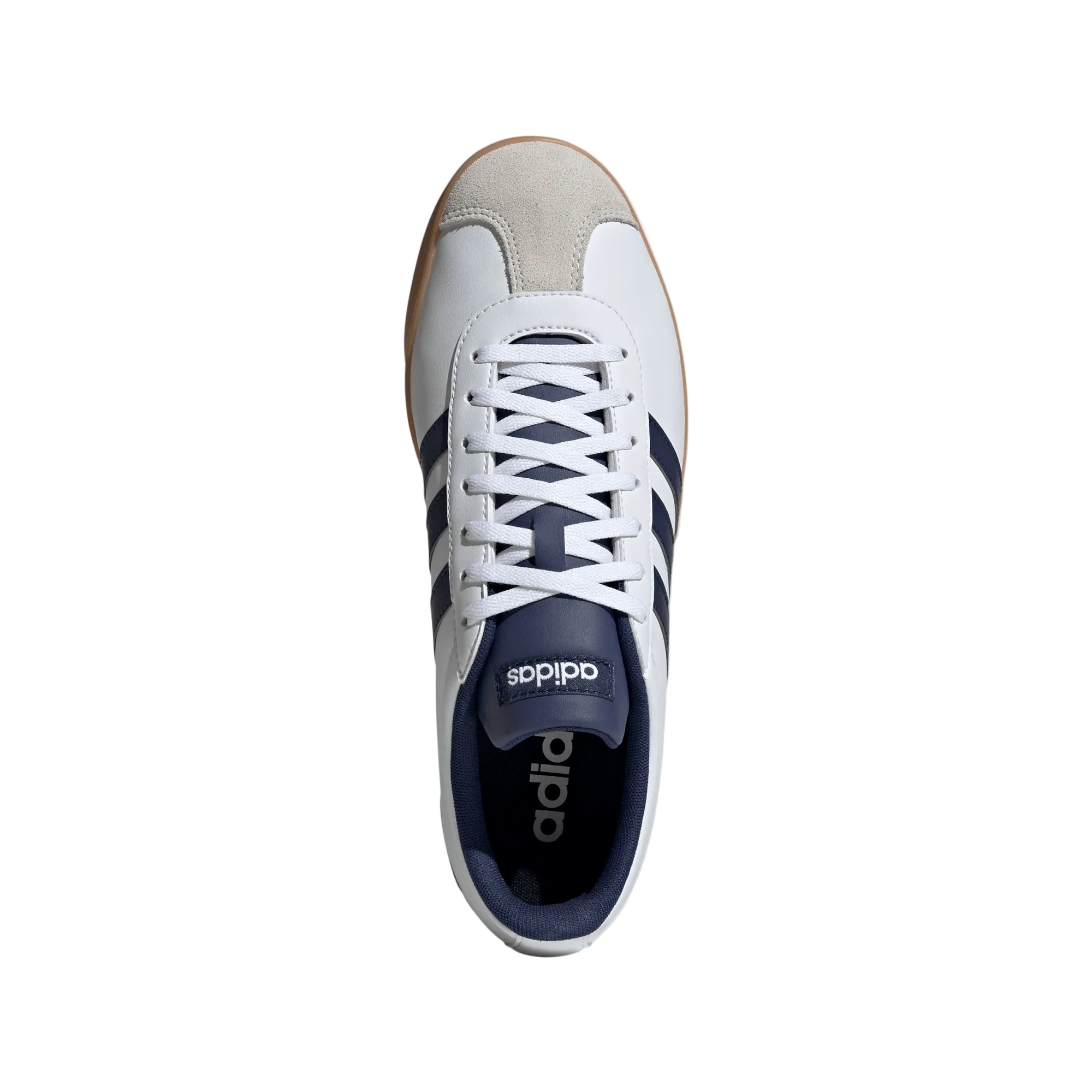 Adidas Mens Trainer VL Court Base Cloud White/Dark Blue/Grey