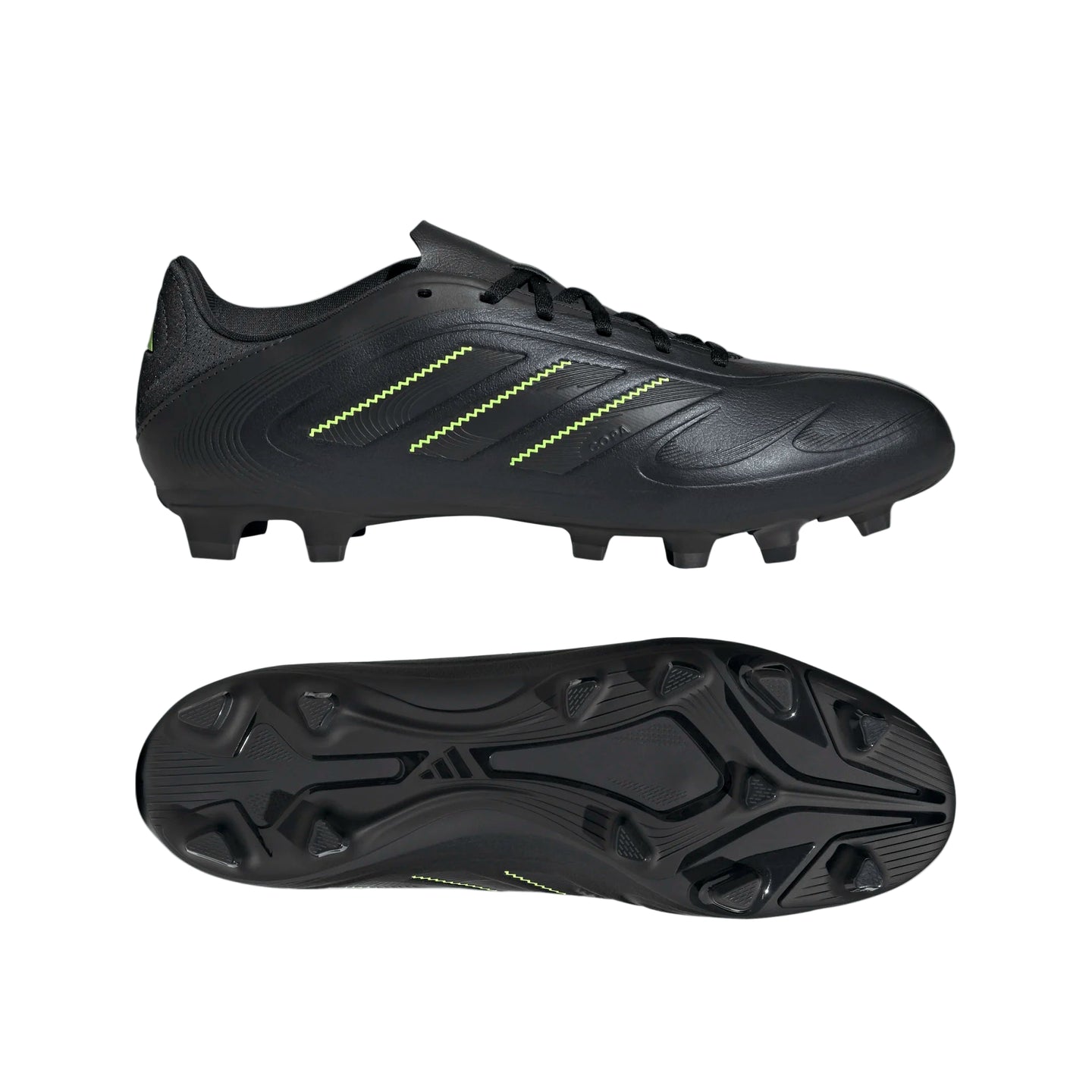 Adidas Adults Football Boot Copa Pure III Club FG/MG Core Black/Dark Grey Solid Grey/Lucid Lemon