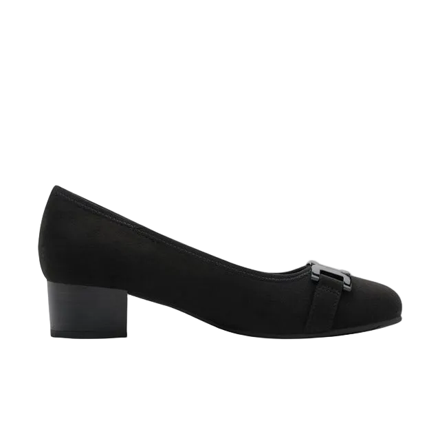 Jana women's black heeled shoe
