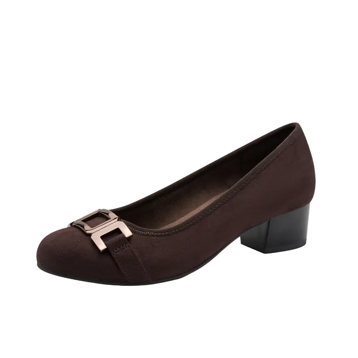 Jana women's brown heeled shoe