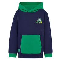 Lighthouse Boys Hoodie Jasper Green Tractor
