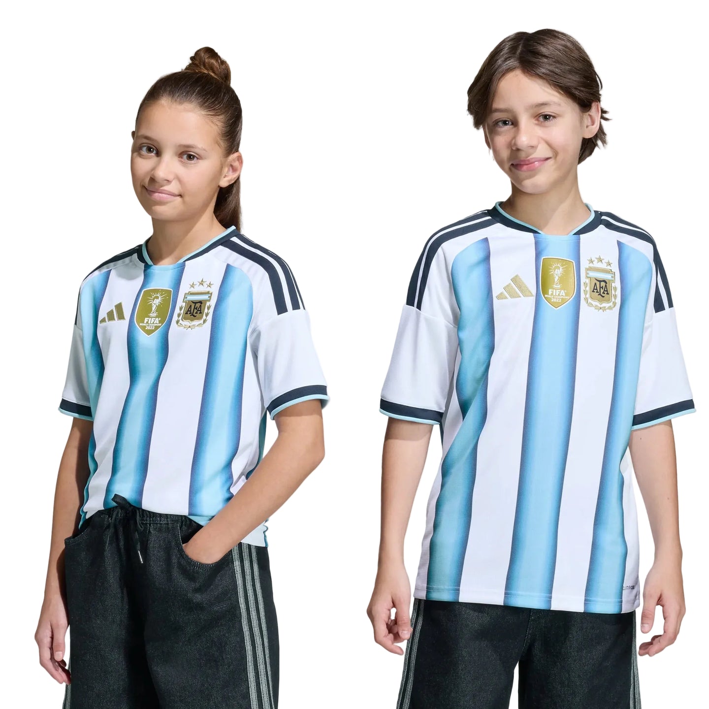 Adidas Argentina Youth Home Jersey 26 White
