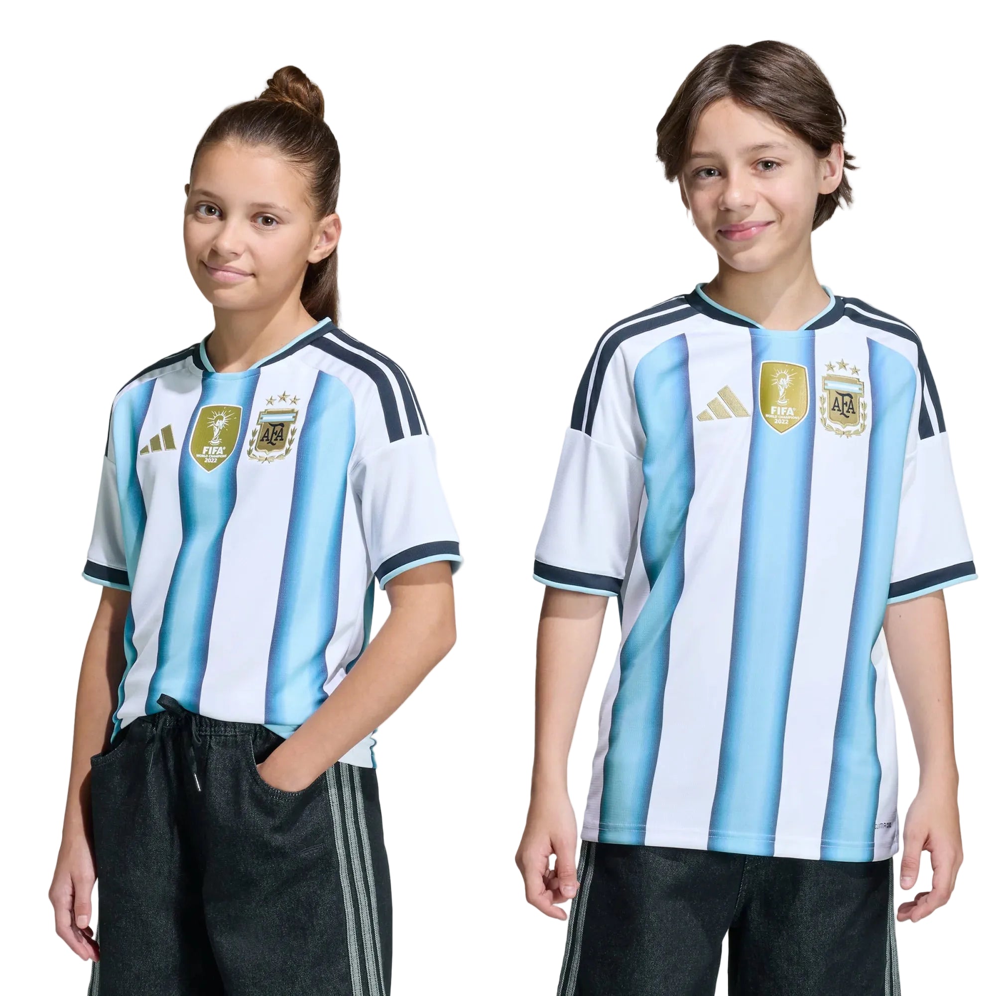 Adidas Argentina Youth Home Jersey 26 White