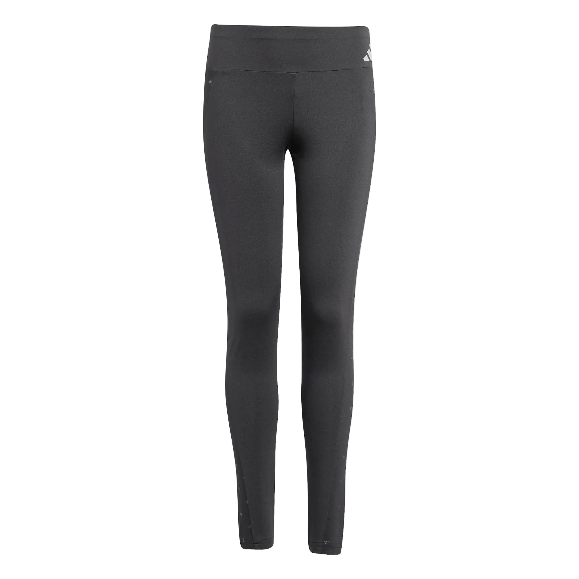 Adidas Girls Leggings Glam Black/Silver Metallic