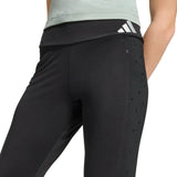 Adidas Girls Leggings Glam Black/Silver Metallic