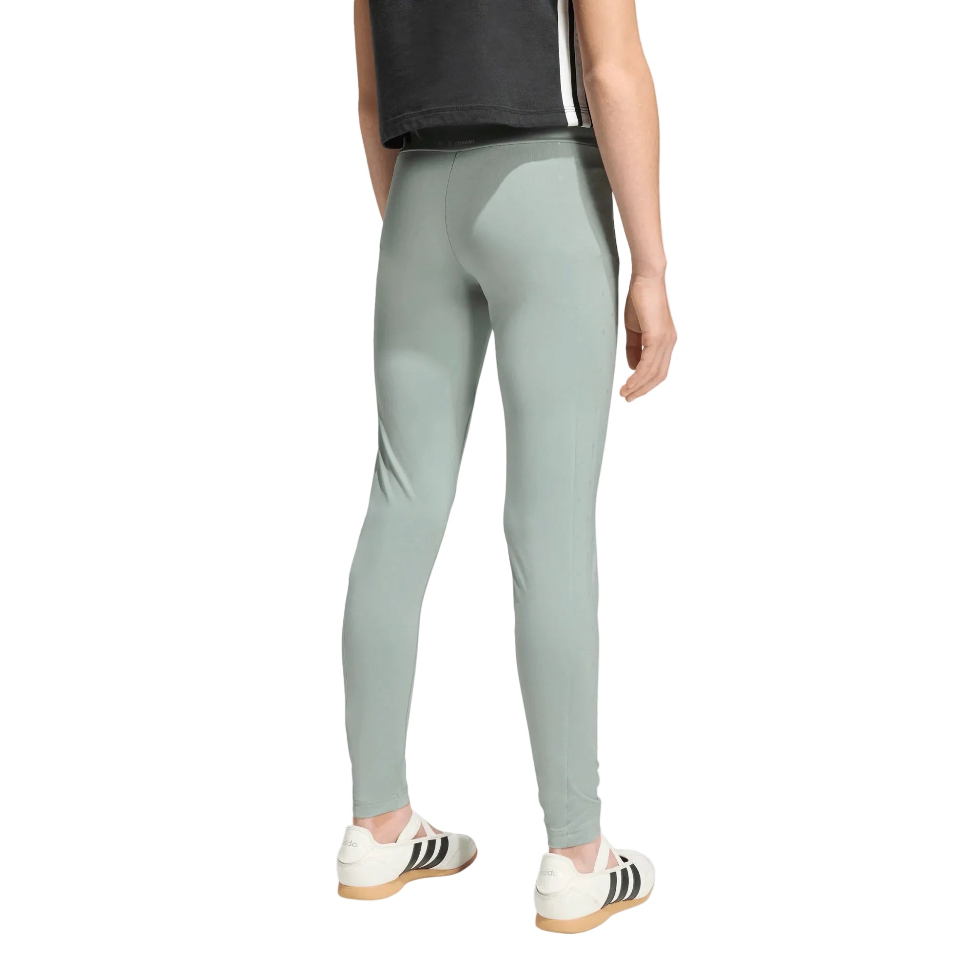 Adidas Girls Leggings Glam Wonder Sage/Silver Metallic