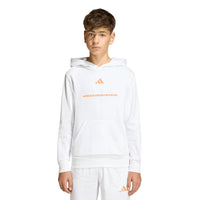Adidas Kids Hooded Jumper White