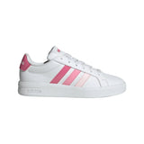Adidas girls' white lace-up trainer
