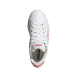 Adidas girls' white lace-up trainer