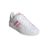 Adidas girls' white lace-up trainer