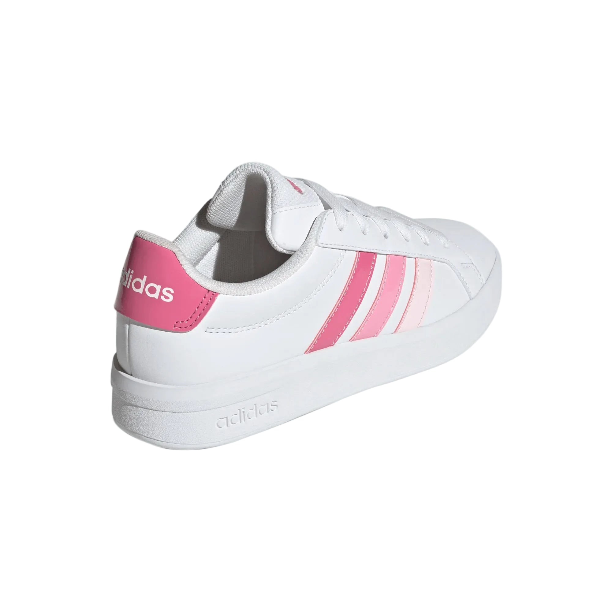 Adidas girls' white lace-up trainer