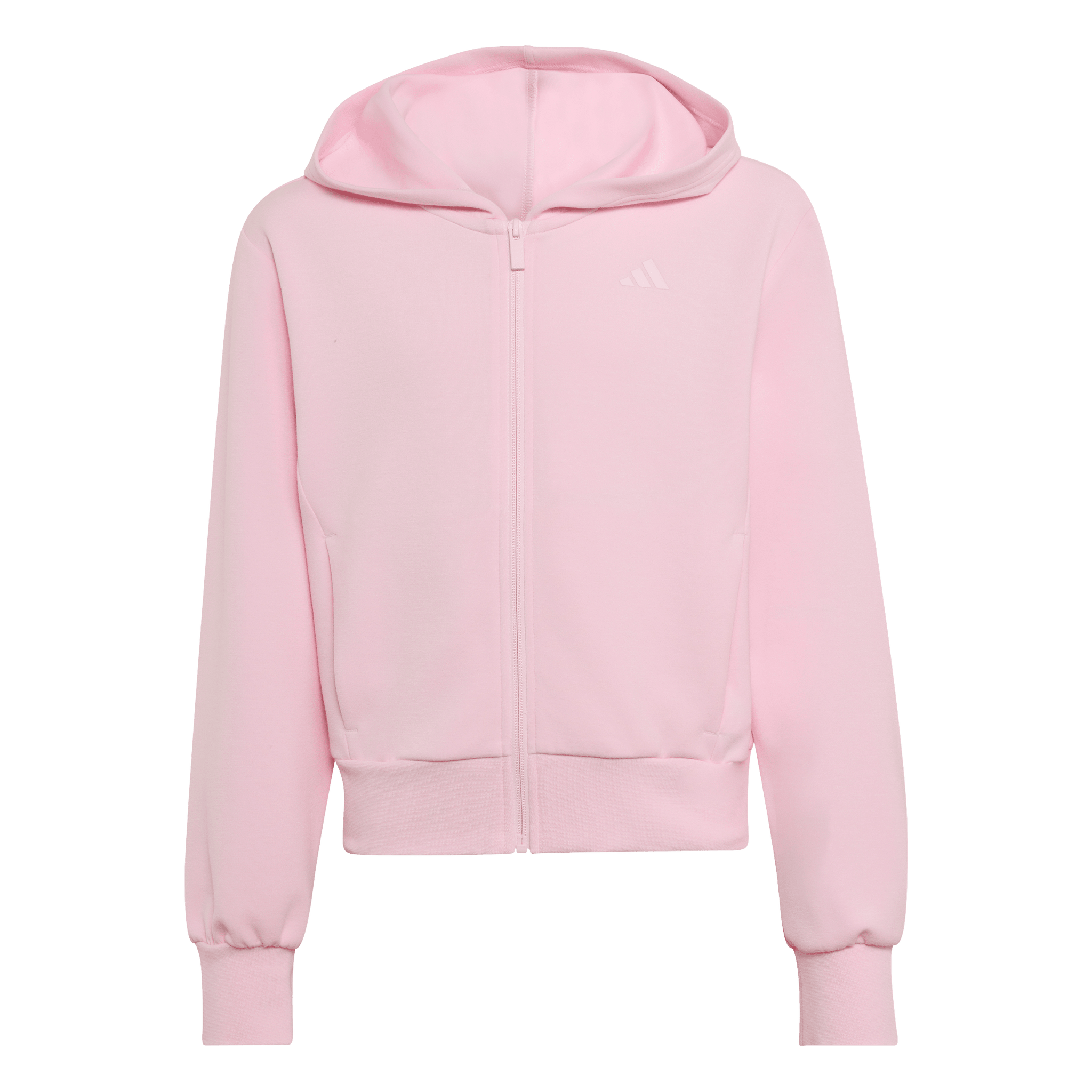 Adidas Girls Full Zip Hoodie Pink
