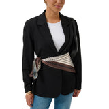 Kaffe Womens Scarf Scarfina Black/Chalk/Coffee Bean