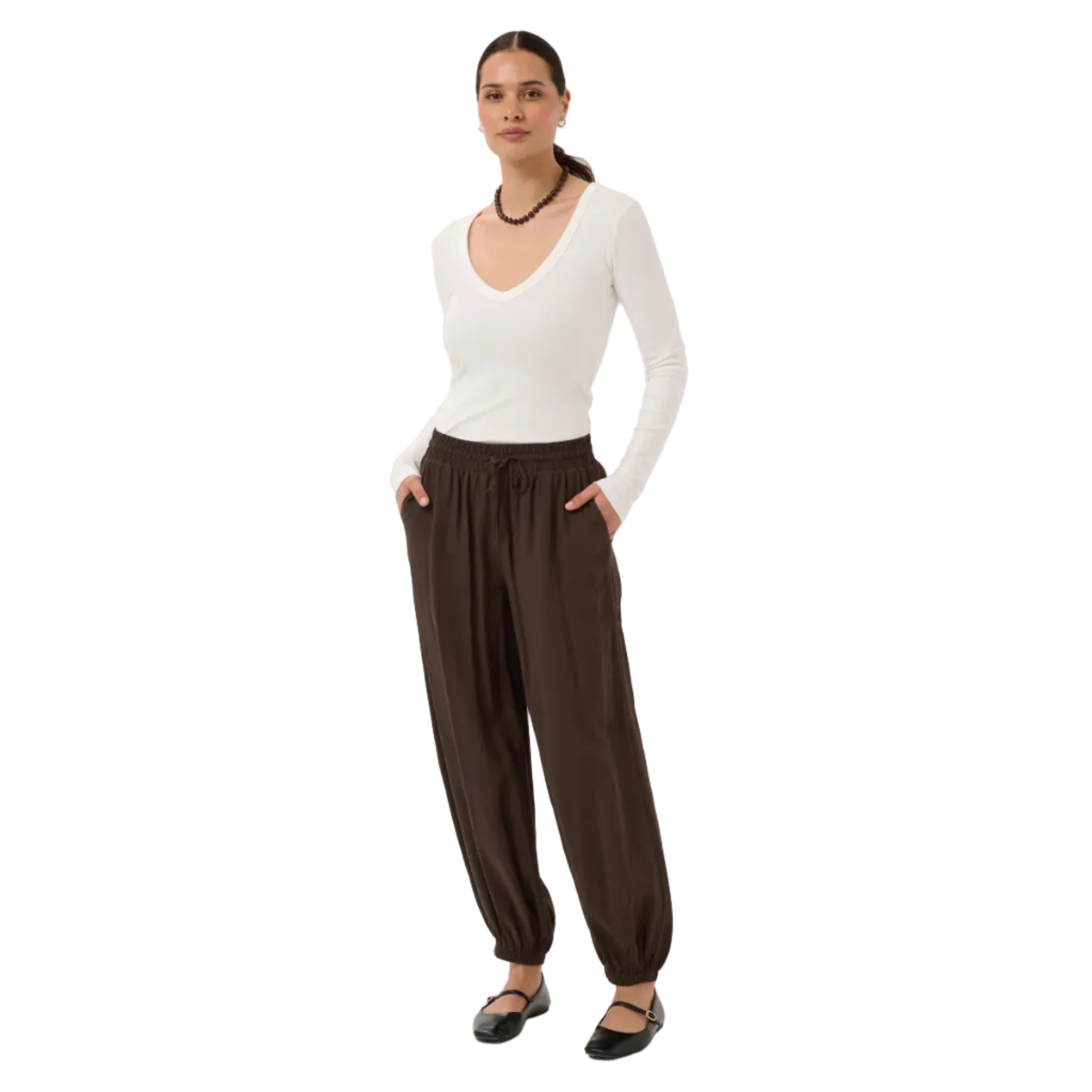 Kaffe Womens Pant Alberta Coffee Bean