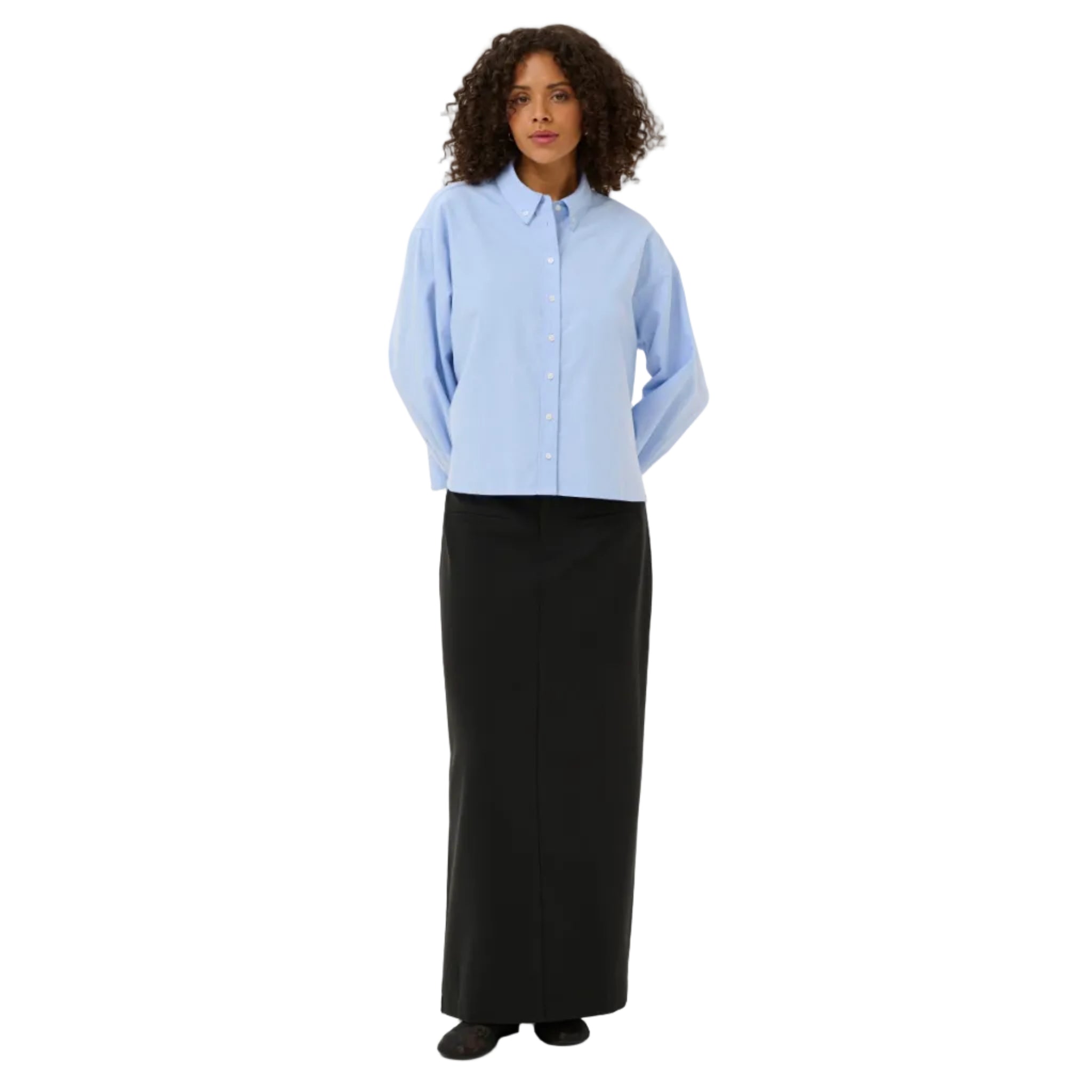 Kaffe Womens Shirt Vaiana Blue Fog