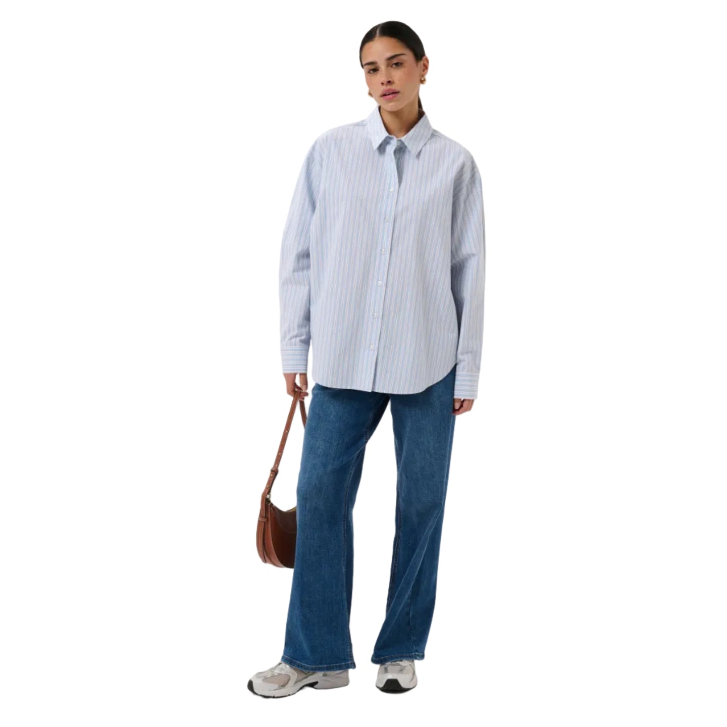 Kaffe women's blue and white striped shirt