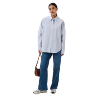 Kaffe Womens Shirt Aster Blue Fog/Chalk/Black Stripe