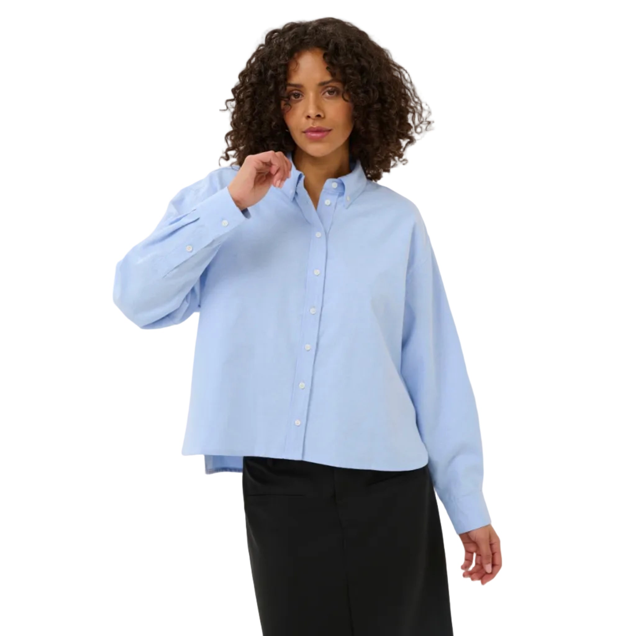 Kaffe Womens Shirt Vaiana Blue Fog