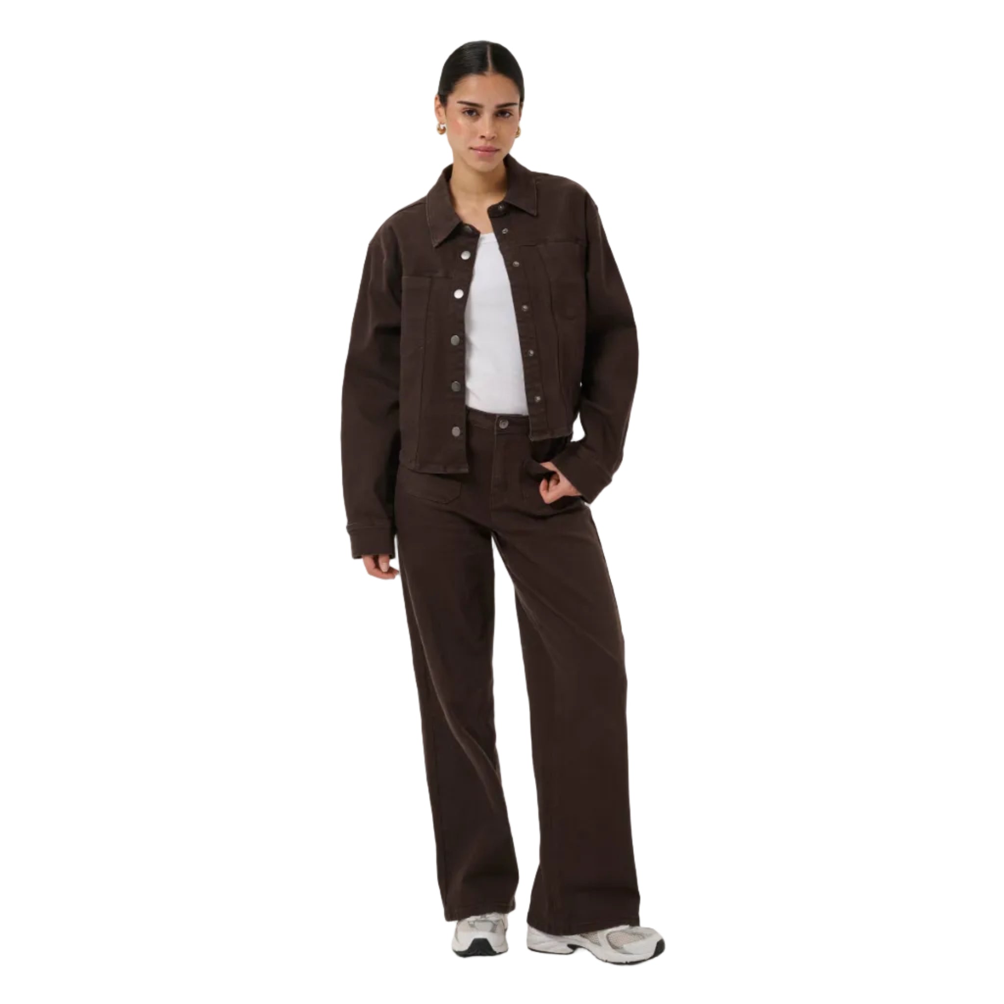 Kaffe Womens Shirt Brook Coffee Bean