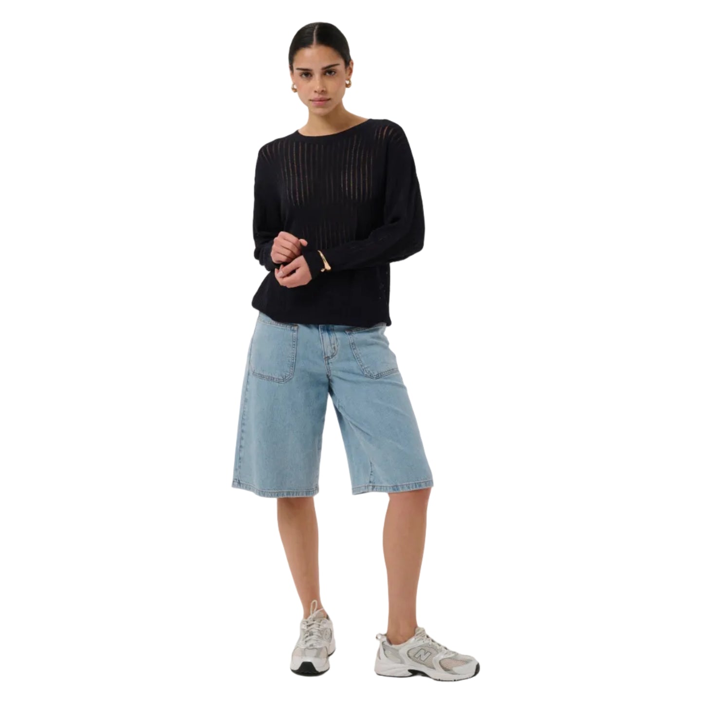 Kaffe women's black knitted jumper