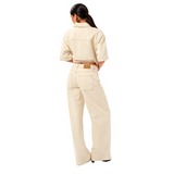 Kaffe Women's KAcatharina High Waist Off White Washed Jeans