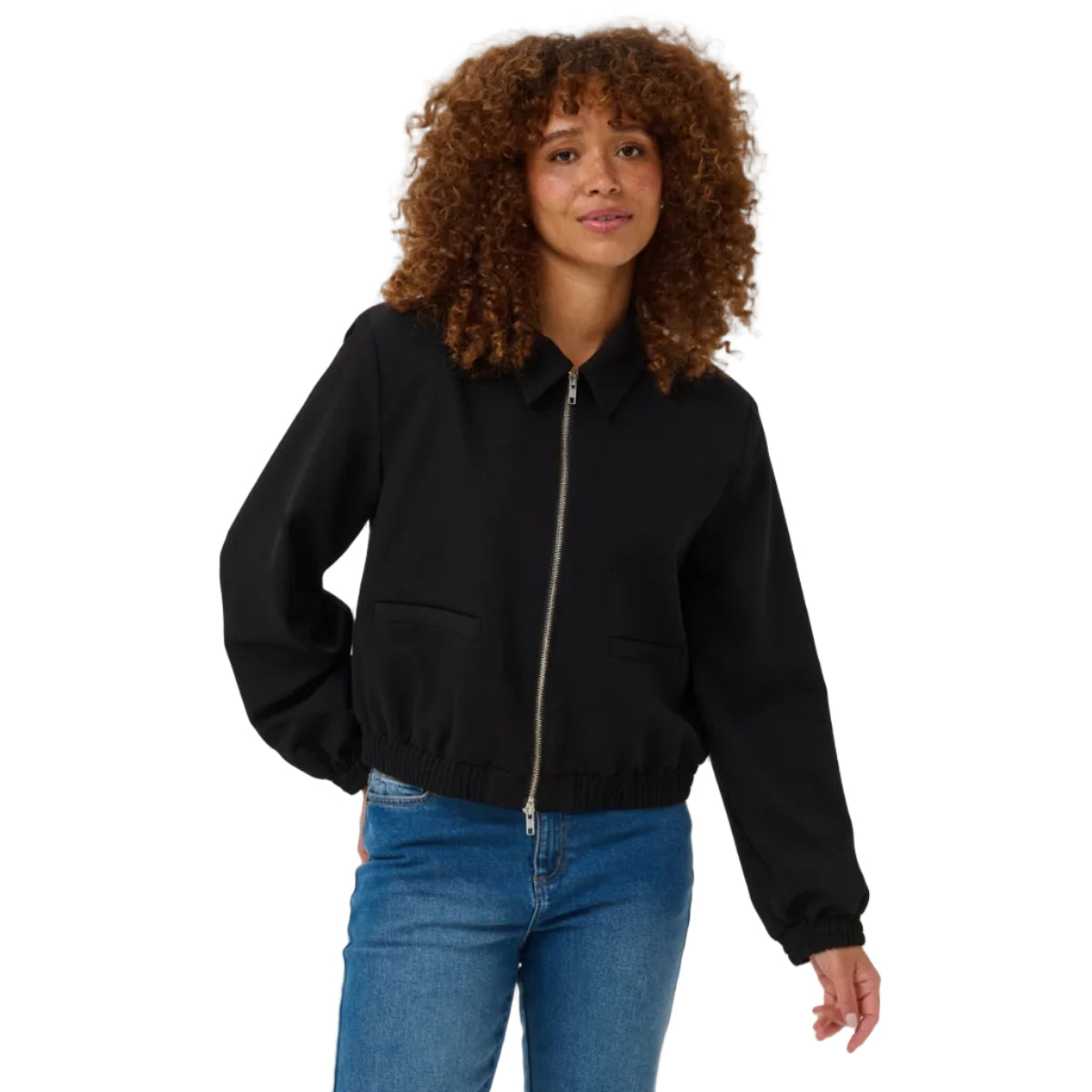 Kaffe Sakura women's black bomber jacket
