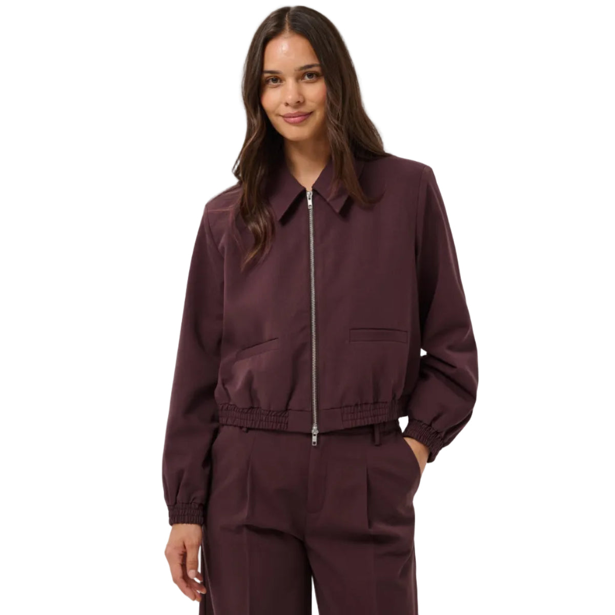 Kaffe Womens Bomber Jacket Sakura Fudge