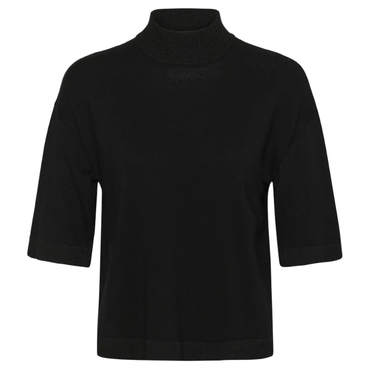 Kaffe women's Liva lurex jumper in black deep
