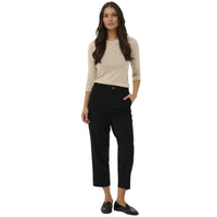 Kaffe Womens Pants Heather Cropped Black Deep