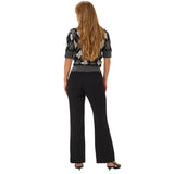 Kaffe Womens Trousers Sakura Flared Black Deep