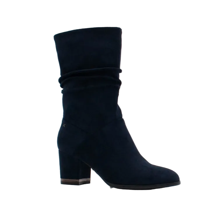Kate Appleby Tilbrook women's sapphire navy ruched mid-calf boots