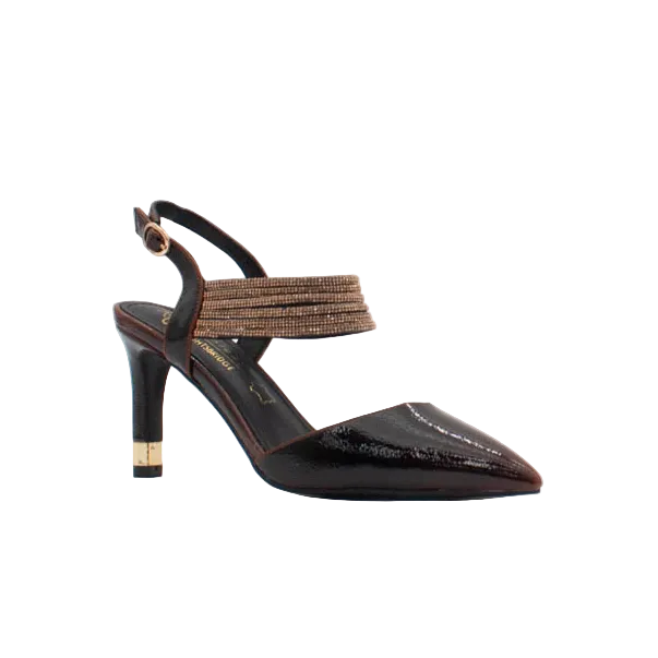 Kate Appleby Wishaw women's dark brown pointed slingback heels
