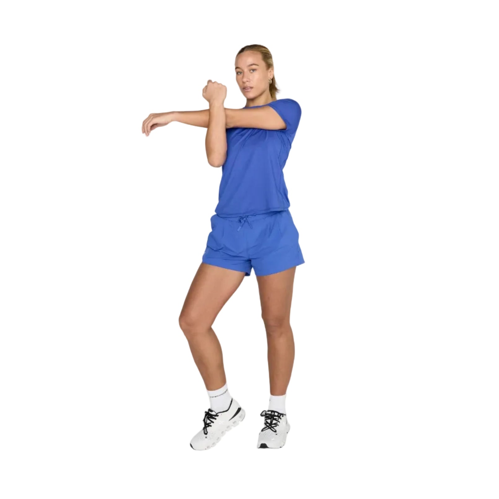Gym+Coffee Womens Contender Shorts Tidal Blue