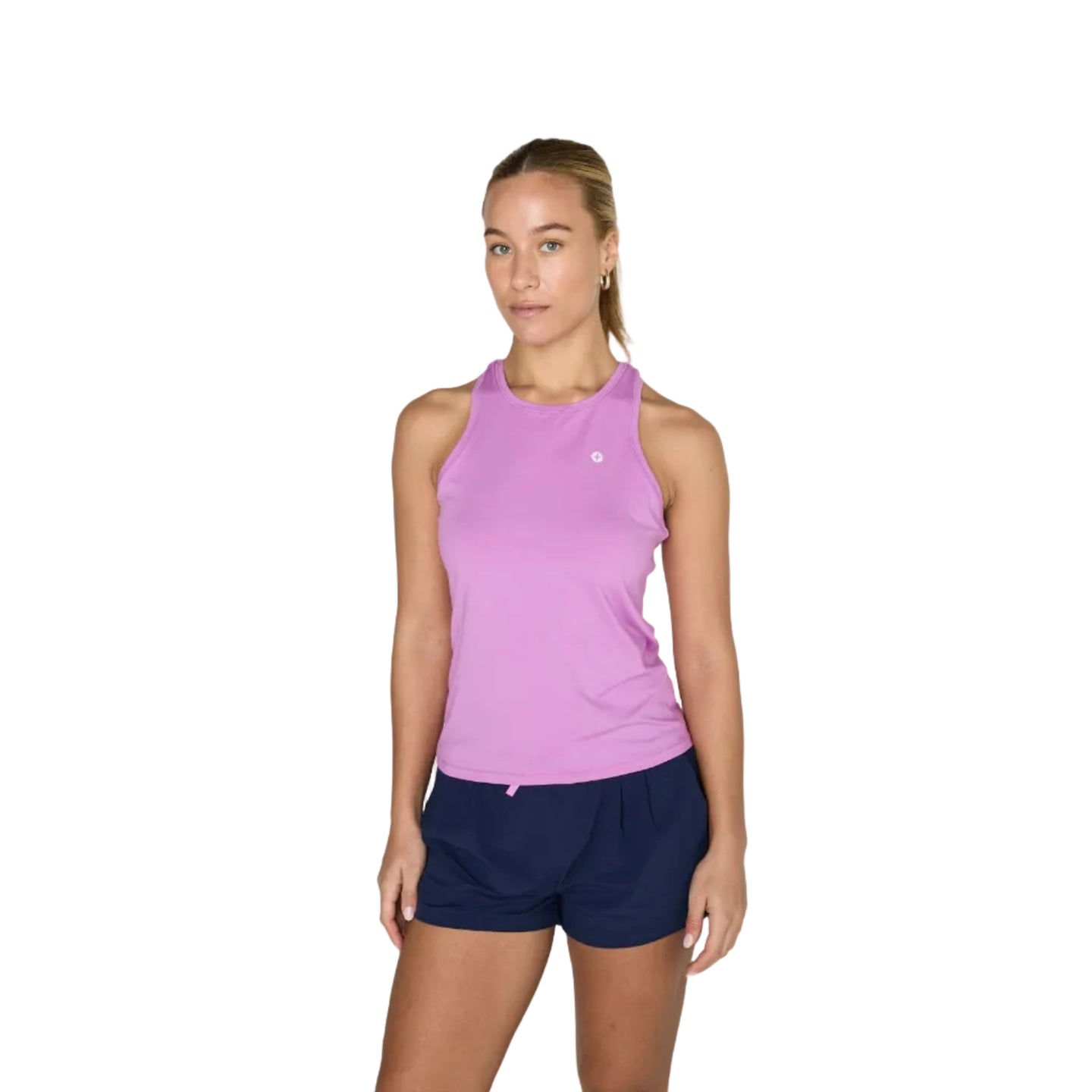 Gym+Coffee Womens Relentless Racer Back Vest Neon Pink