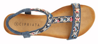 Cipriata Womens Lia Sandal Blue