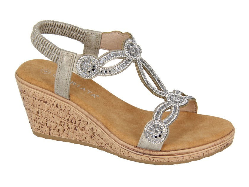 Cipriata Womens Ora Sandal Pewter
