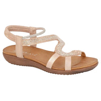 Cipriata Womens Serpent Sandal Rose Gold