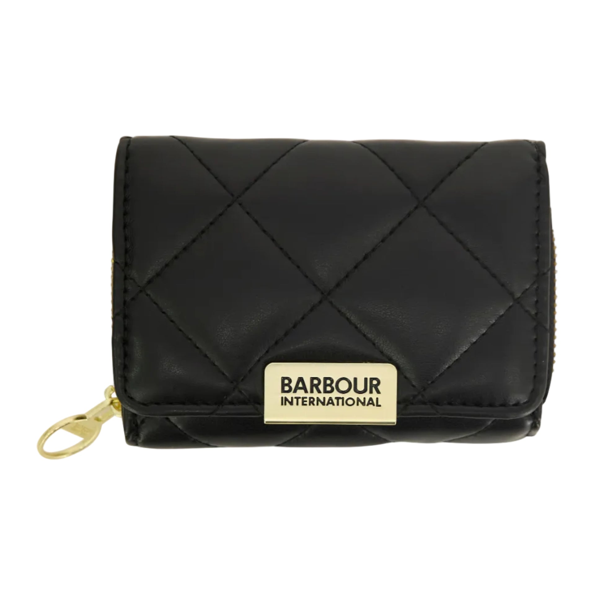 Barbour women's black tri-fold purse