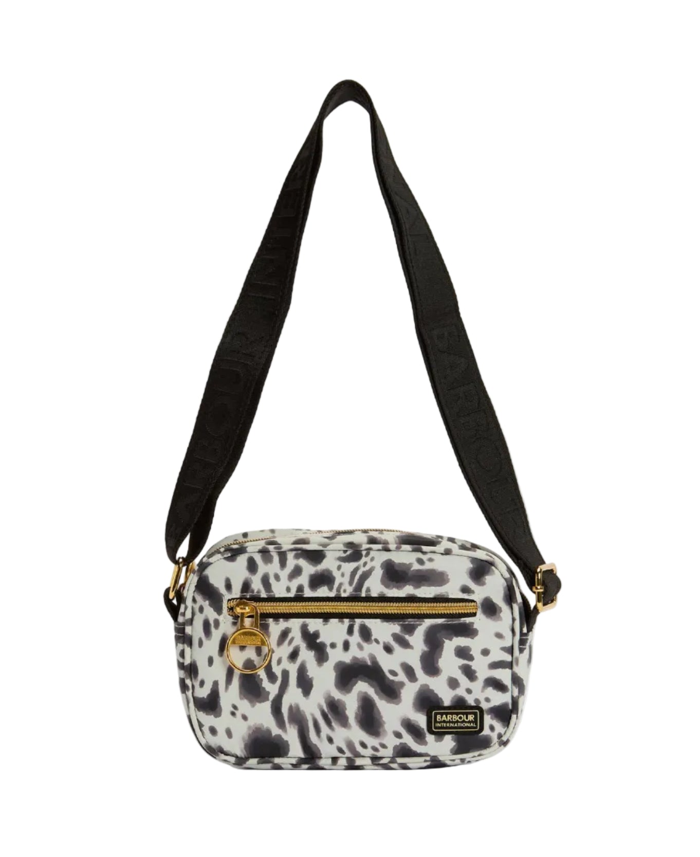 Barbour International Cross Body Bag Boulevard Micro Bio Ink Leopard Print