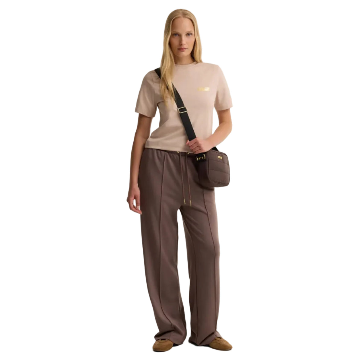 Barbour women's brown quilted crossbody bag