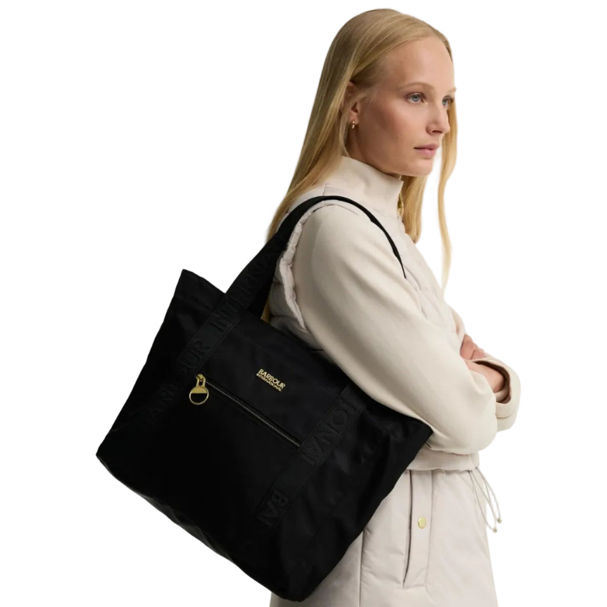 Barbour women's black tote bag