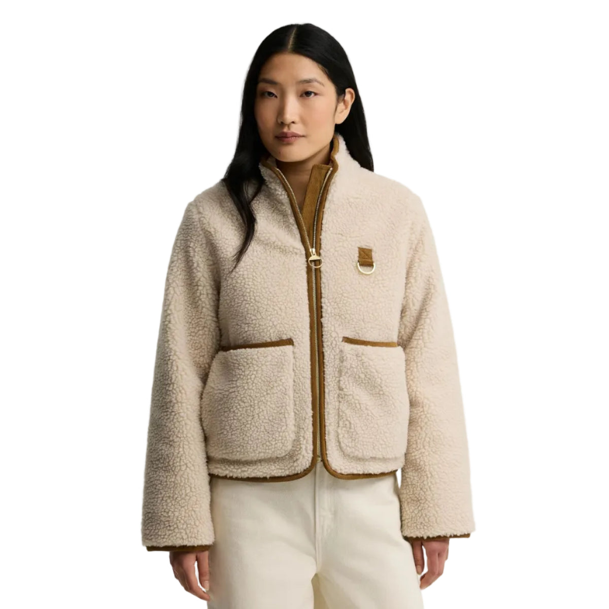 Barbour Womens Jacket Elenora Casual Fleece Cream