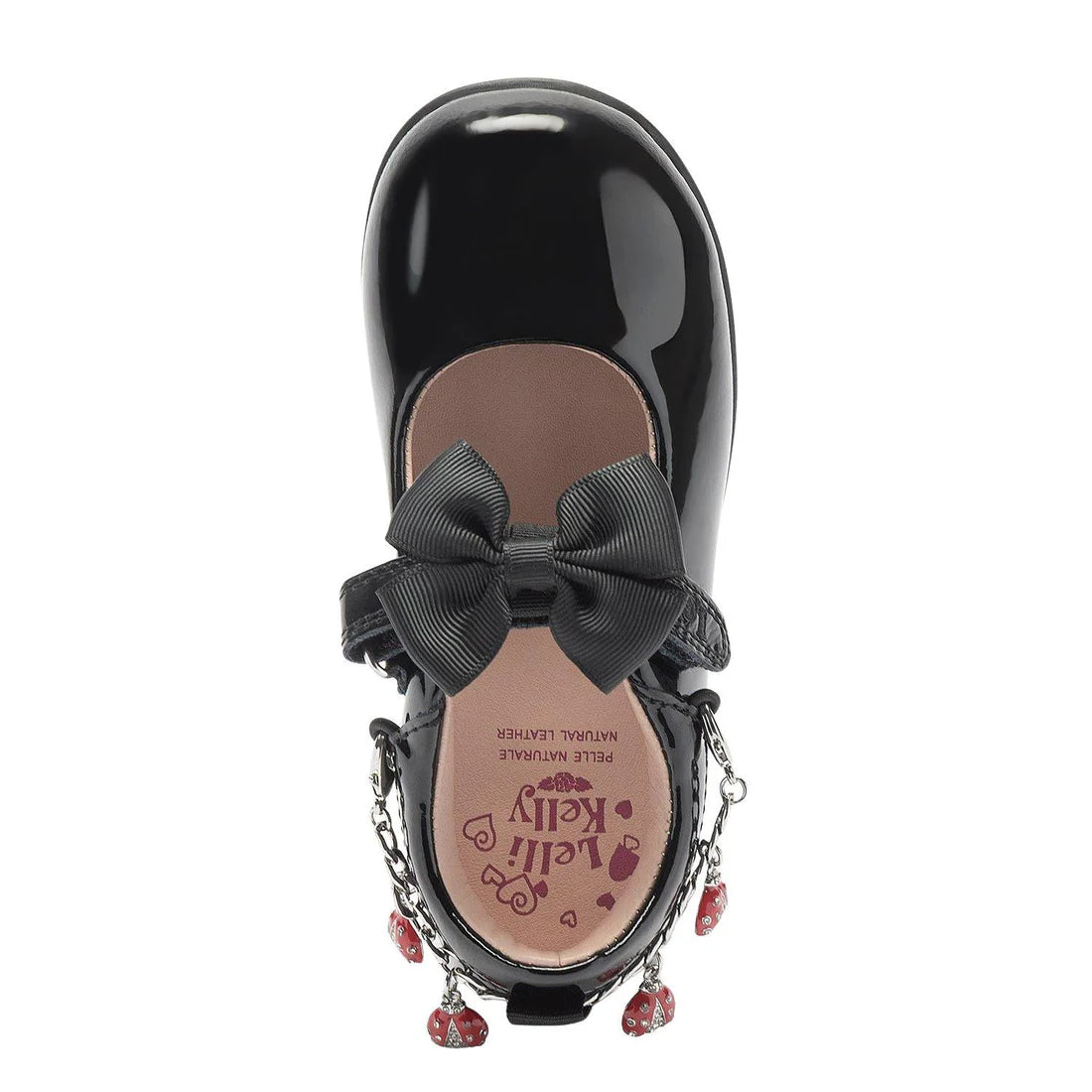 Lelli Kelly girls' black patent school shoe