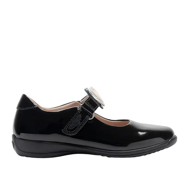 Lelli Kelly girls' black patent school shoe
